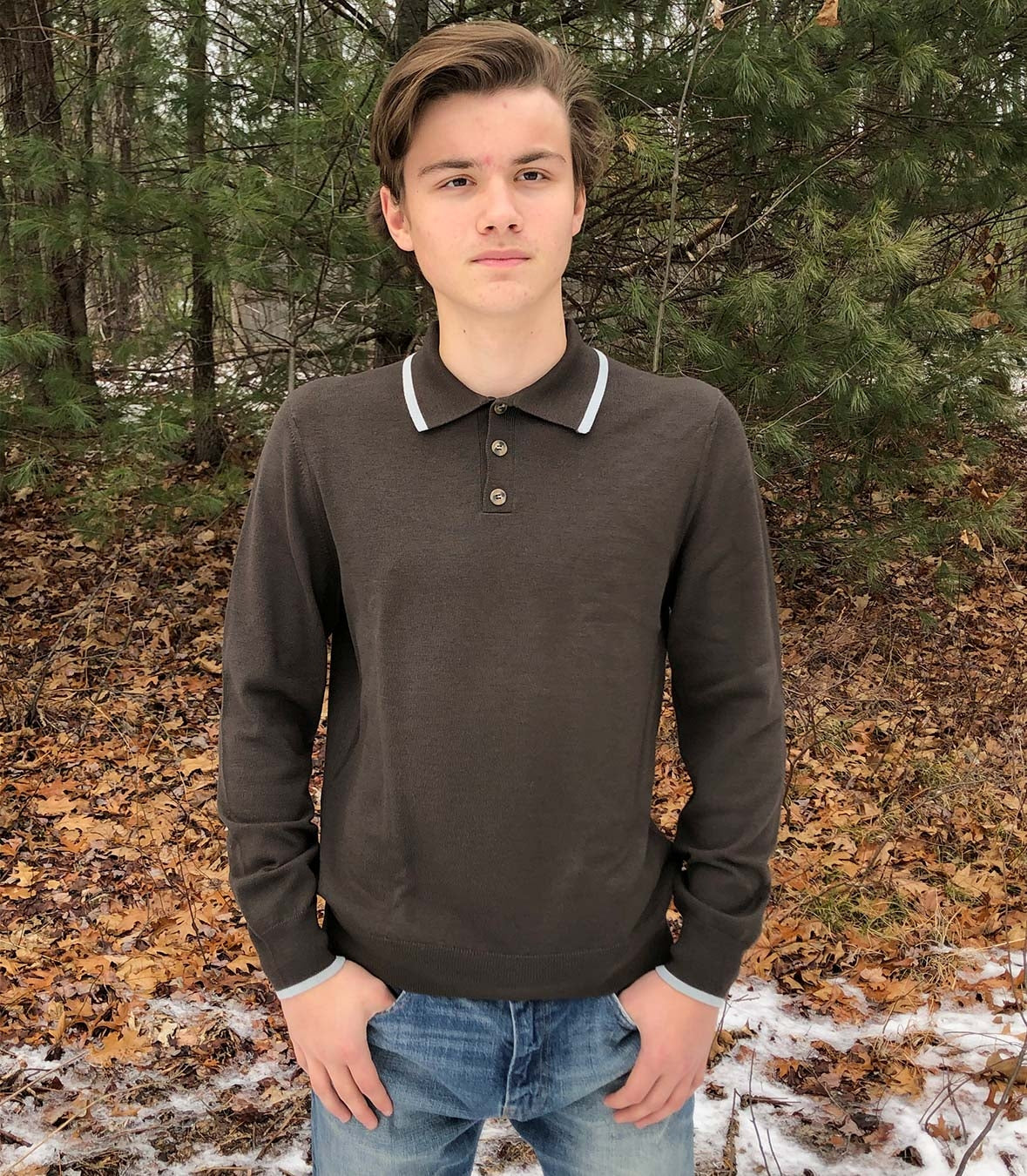 Men’s Polo-Style Sweater