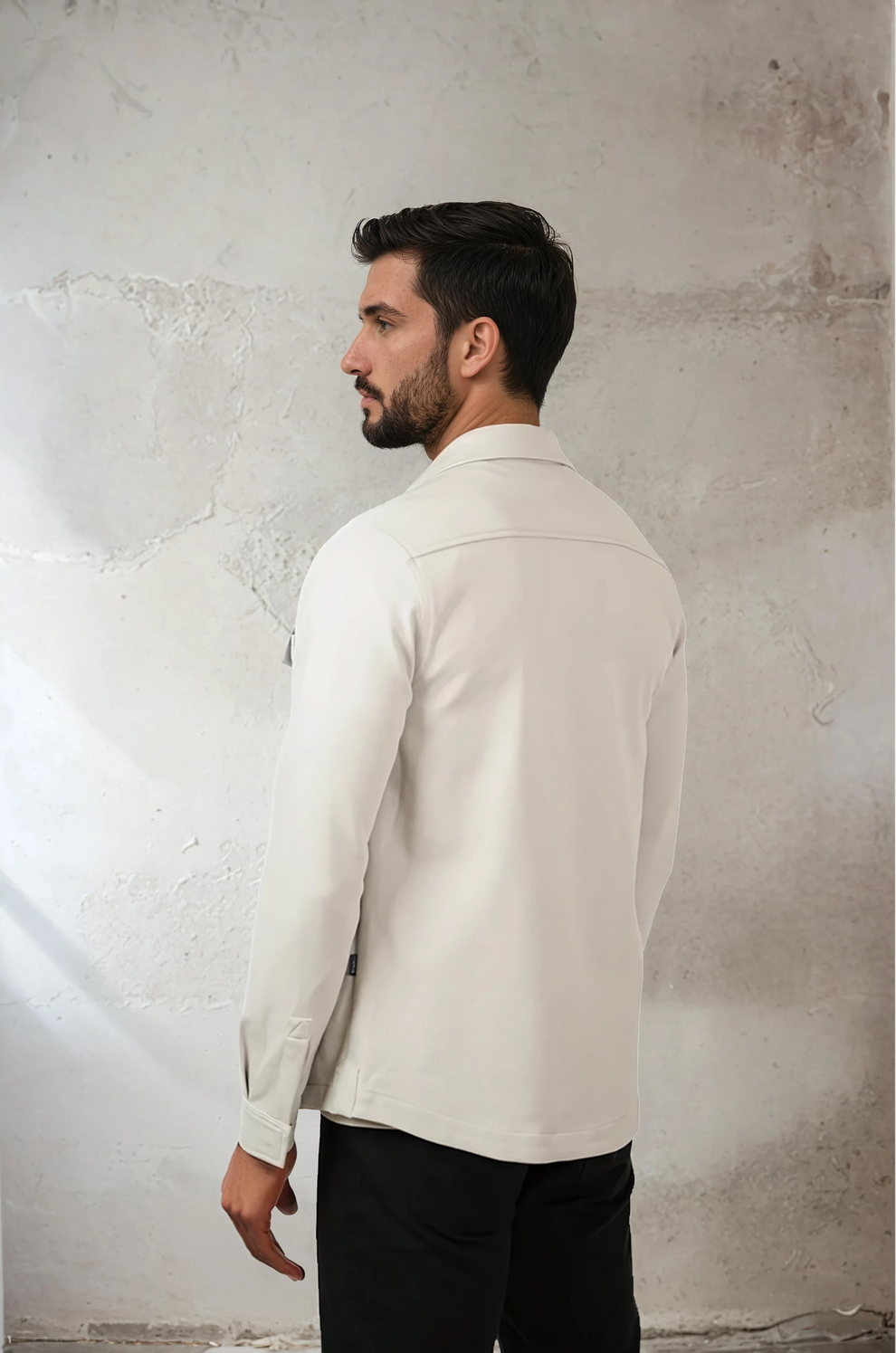 Men’s Light Grey Stretch Twill Jacket