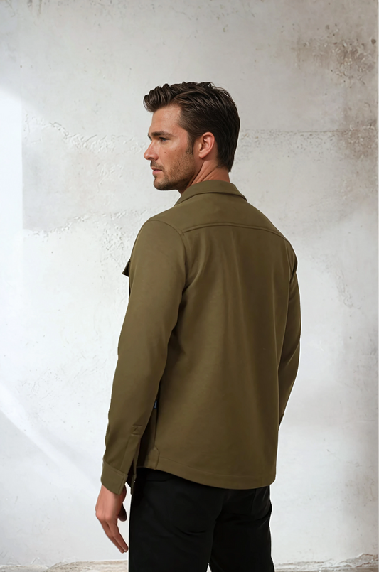 Men’s Dark Green Stretch Twill Jacket