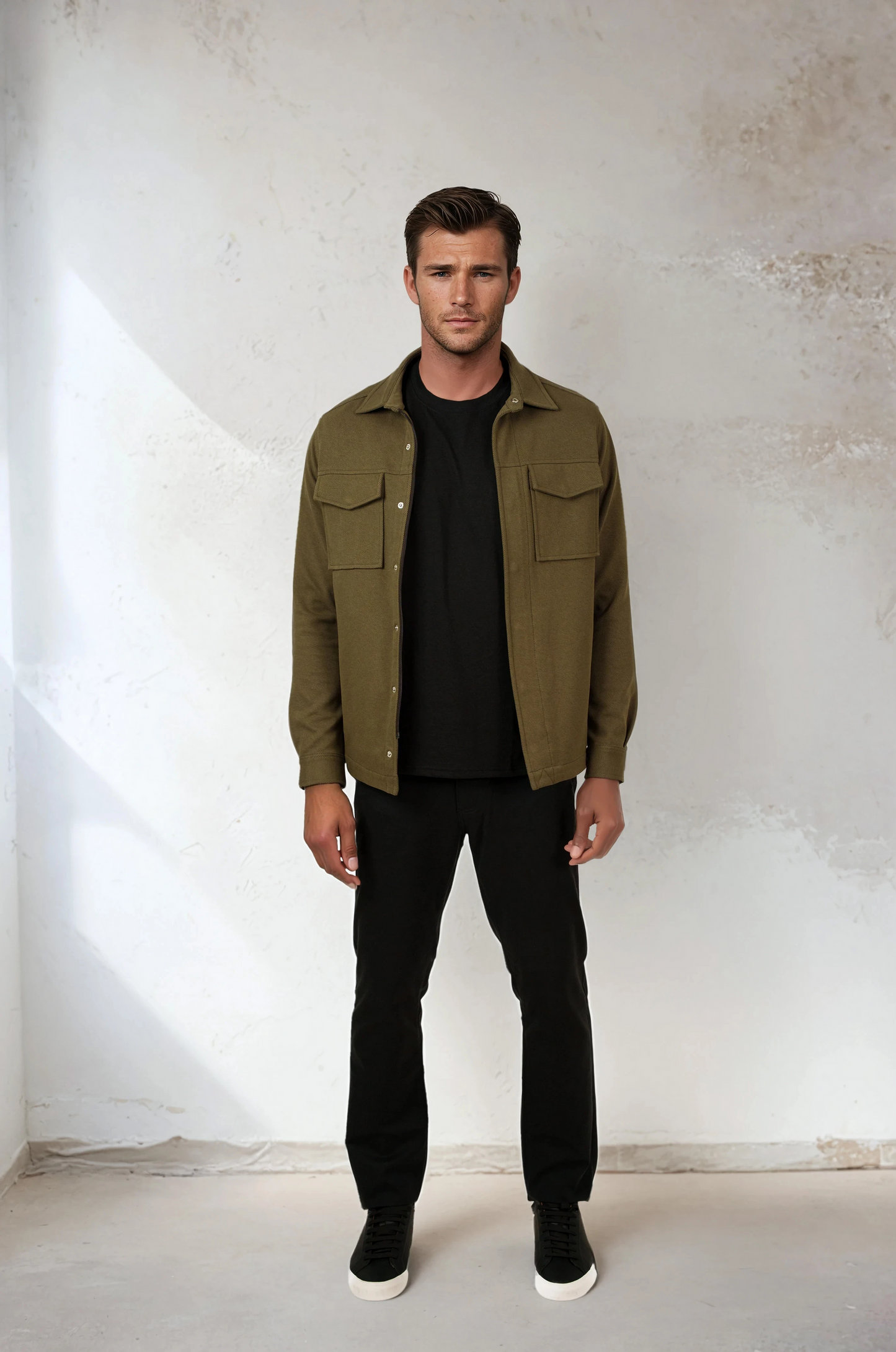 Men’s Dark Green Stretch Twill Jacket