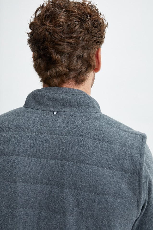 Men’s Charcoal Fleece Puffer Vest